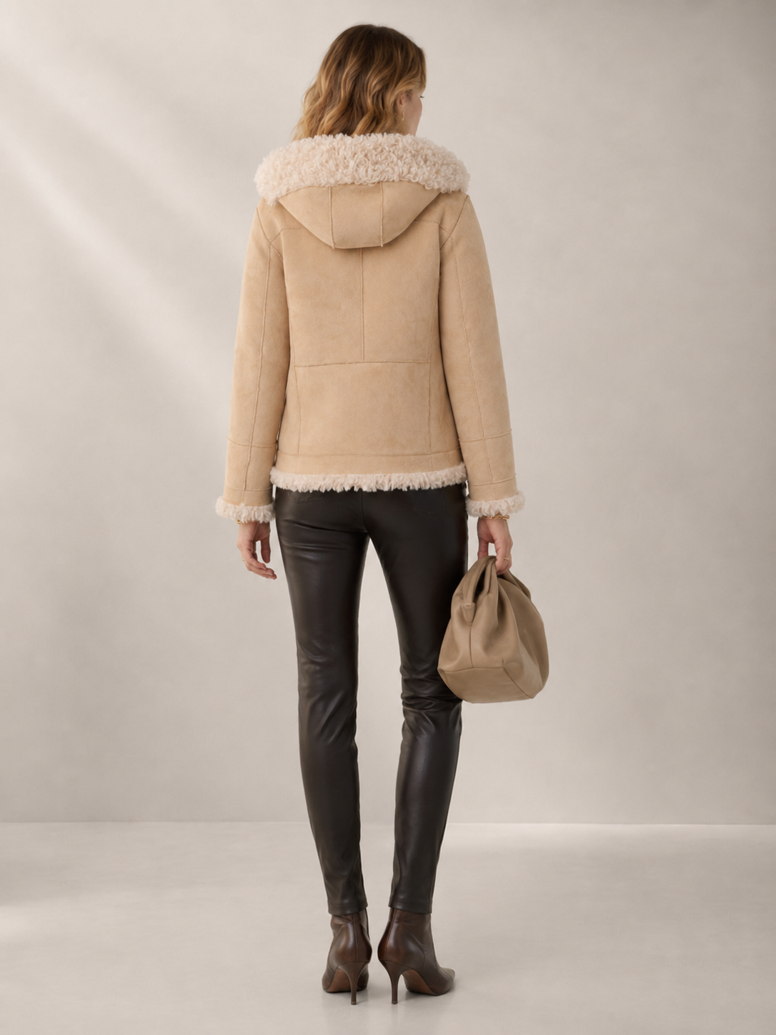 Exklusive Wendejacke „Teddy-Fell“ Beige