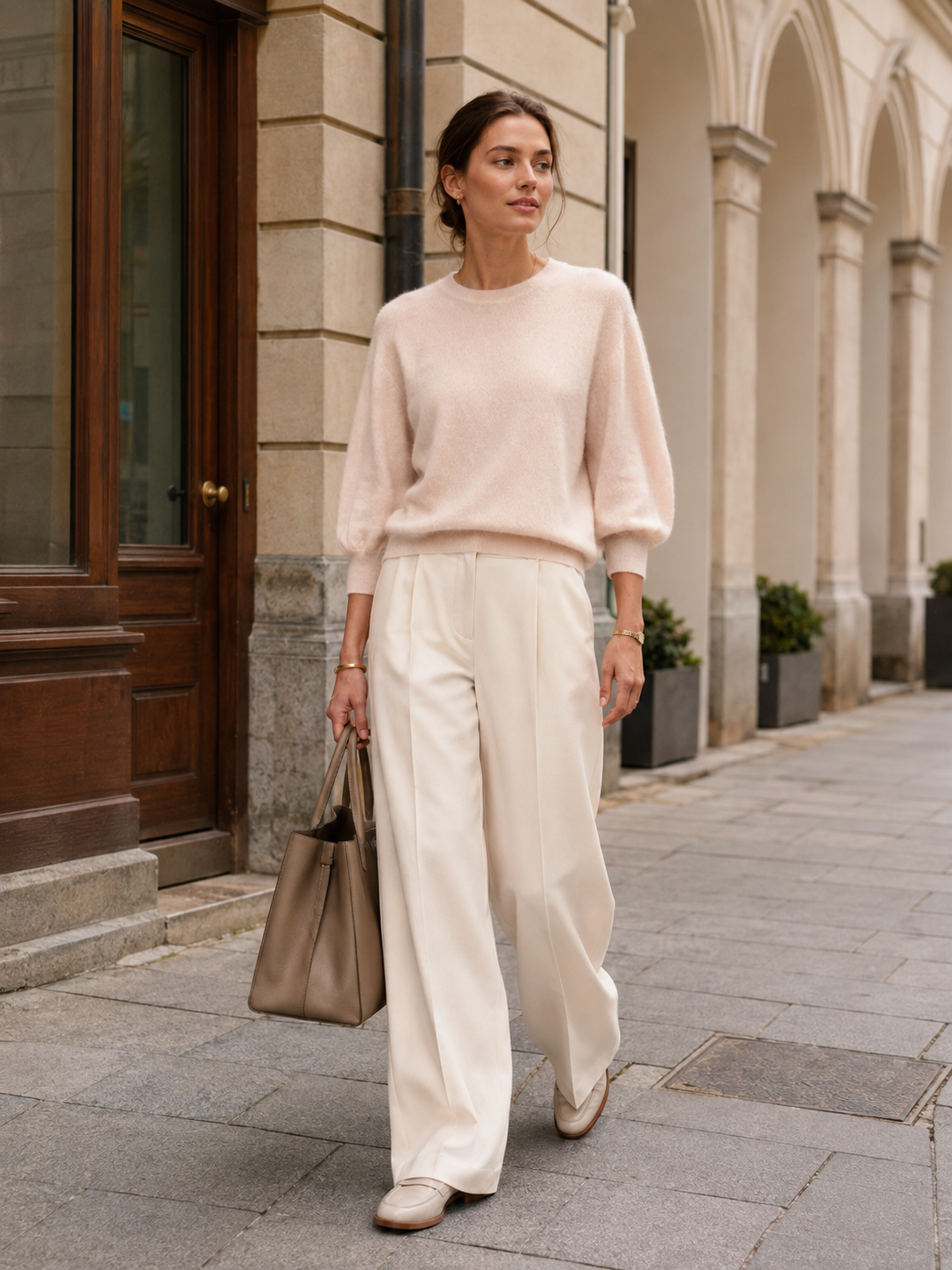 Kaschmir-Pullover „ZARE“ Hellbeige