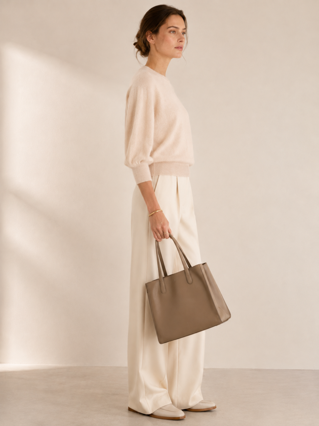 Kaschmir-Pullover „ZARE“ Hellbeige