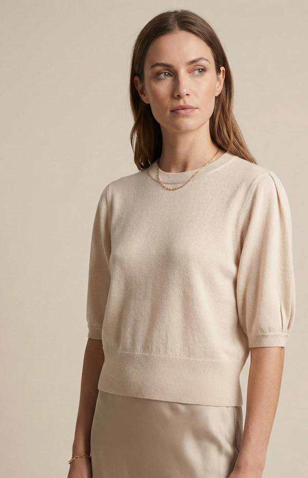 Kurzer Pullover Beige