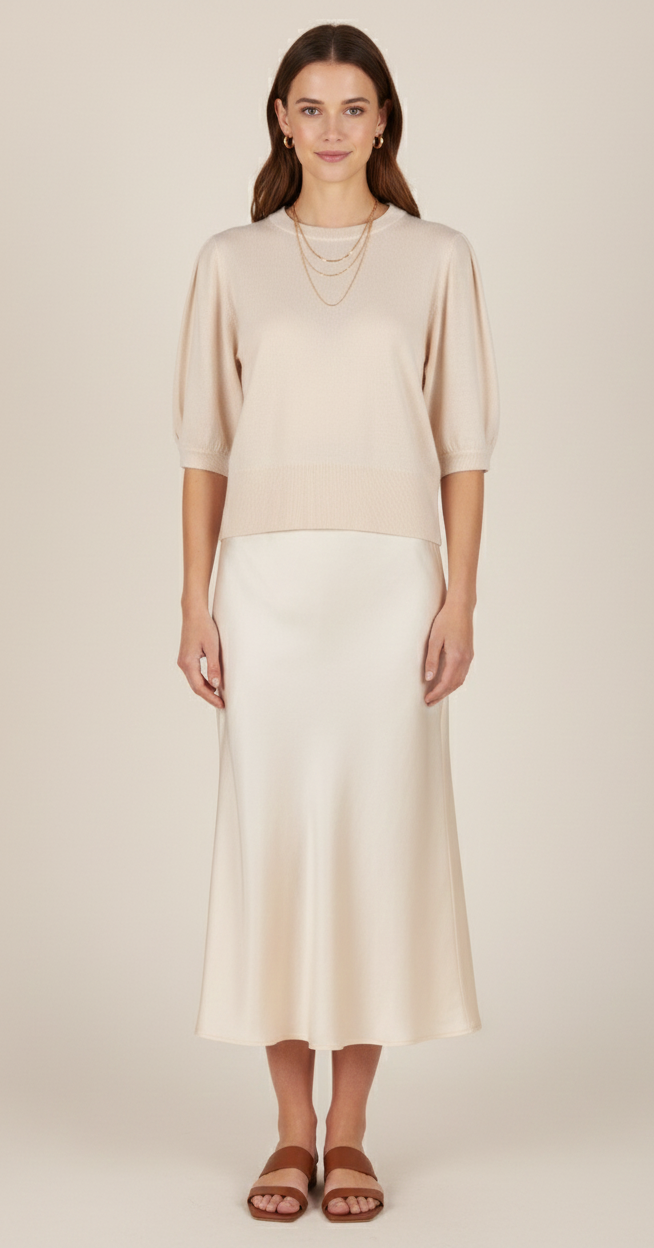 Kurzer Pullover Beige