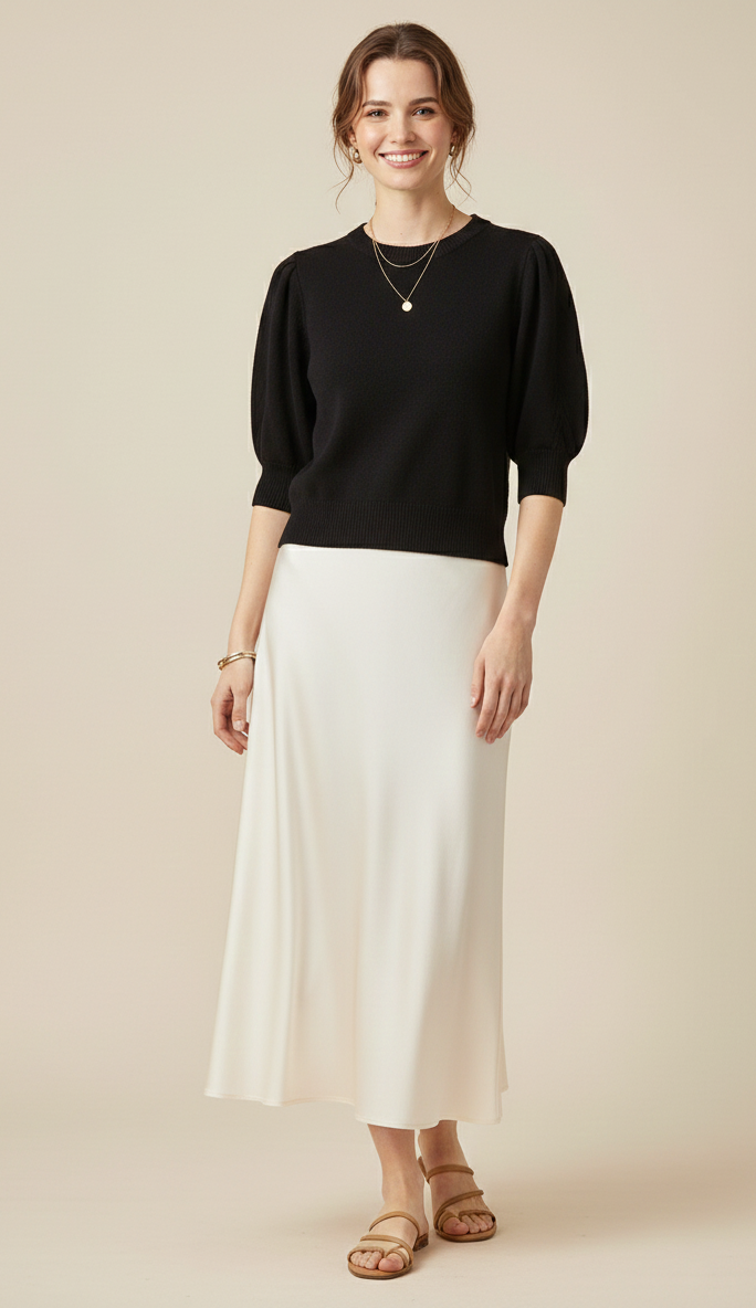 Kurzer Pullover Schwarz