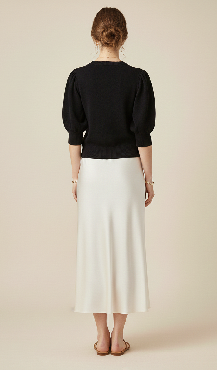 Kurzer Pullover Schwarz