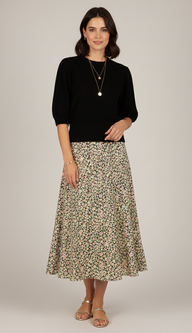 Kurzer Pullover Schwarz