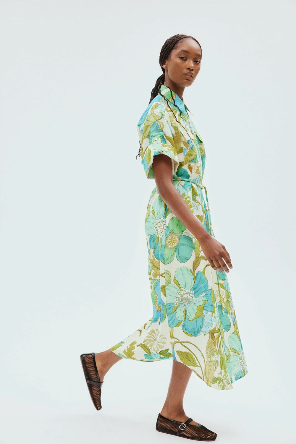 Kleid Grün | Blau | Multicolor