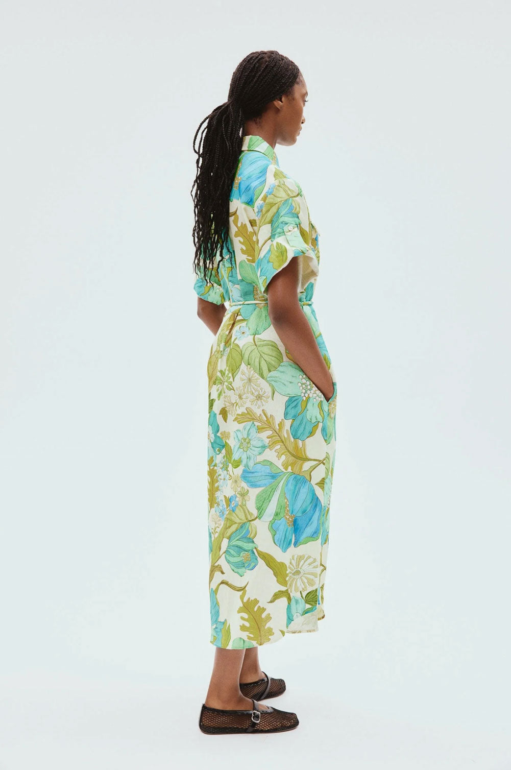 Kleid Grün | Blau | Multicolor