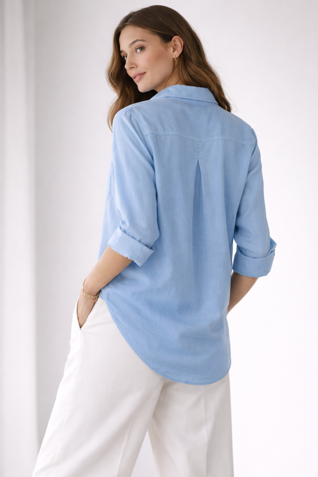 Bluse Hellblau
