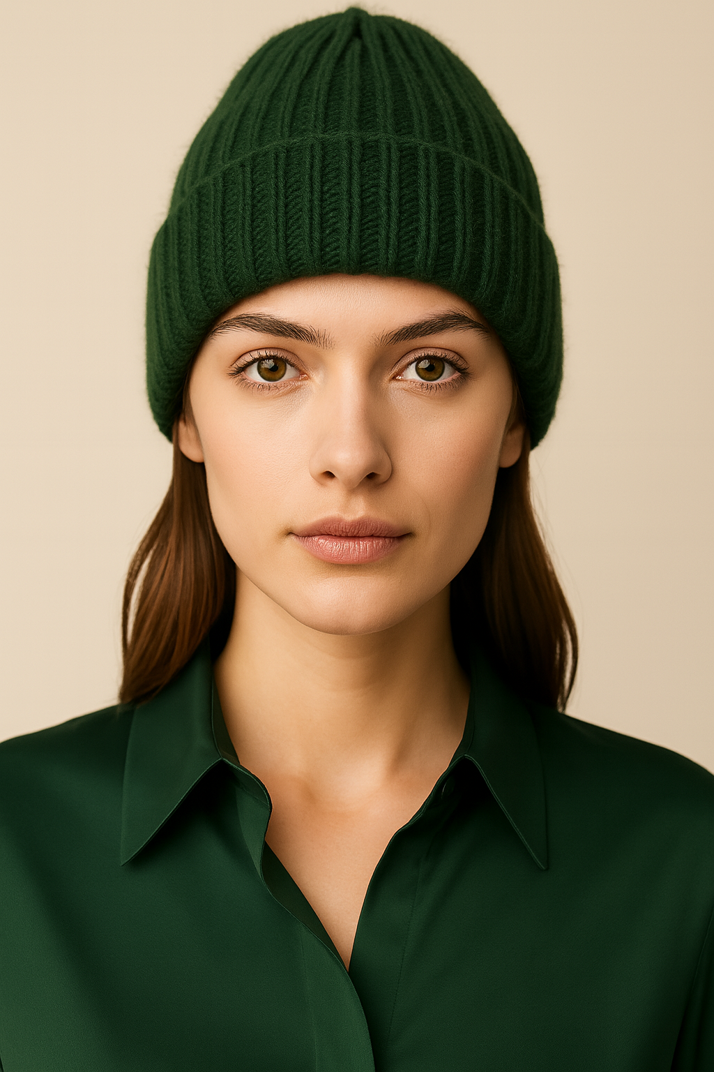 Kaschmir Beanie Grün