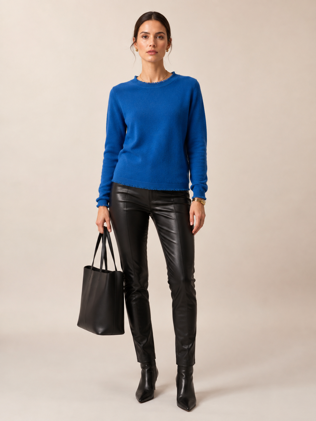 Kaschmir Signature Pullover Royal Blau