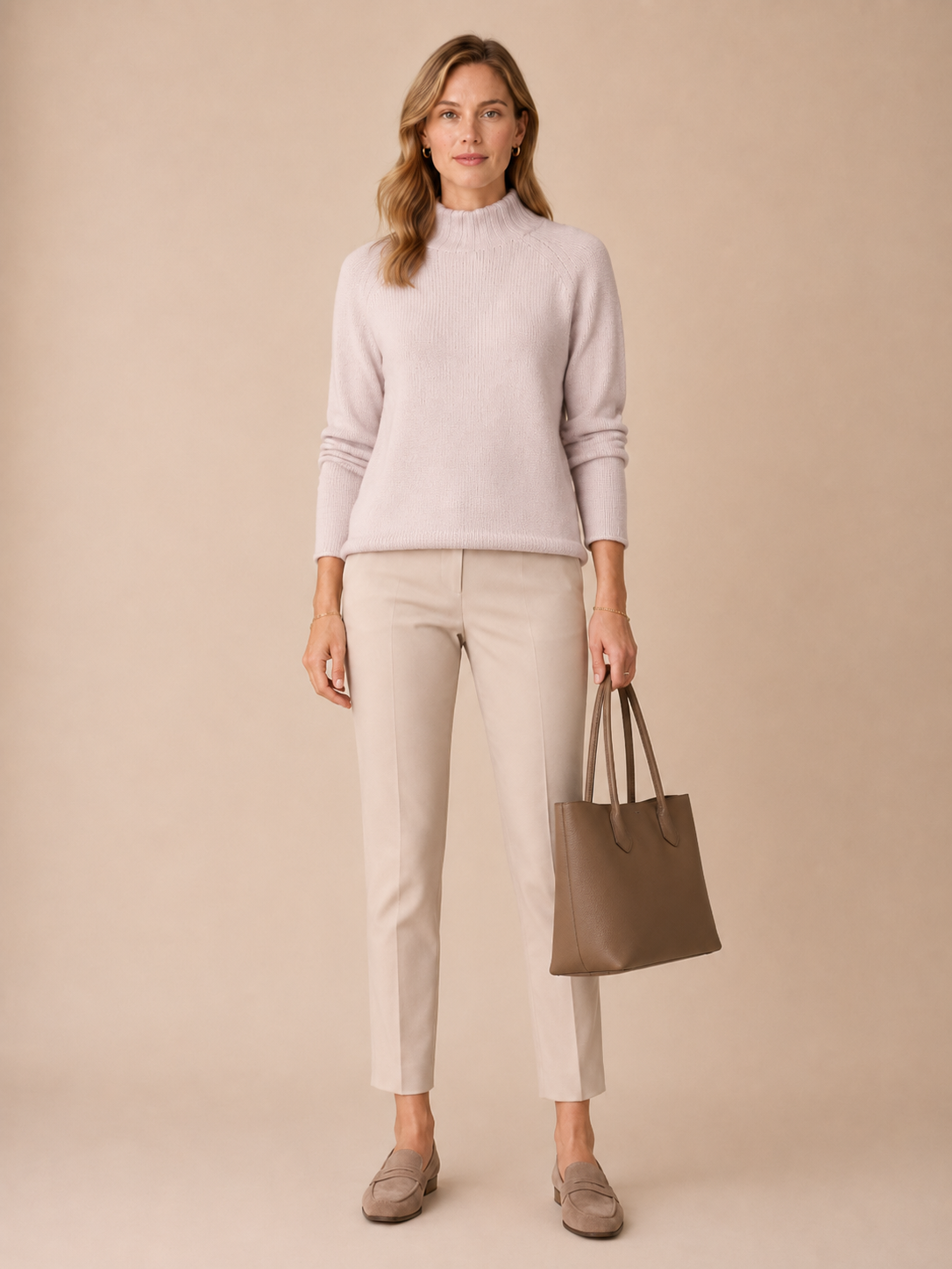 Kaschmir-Pullover pudrigem Hellbeige