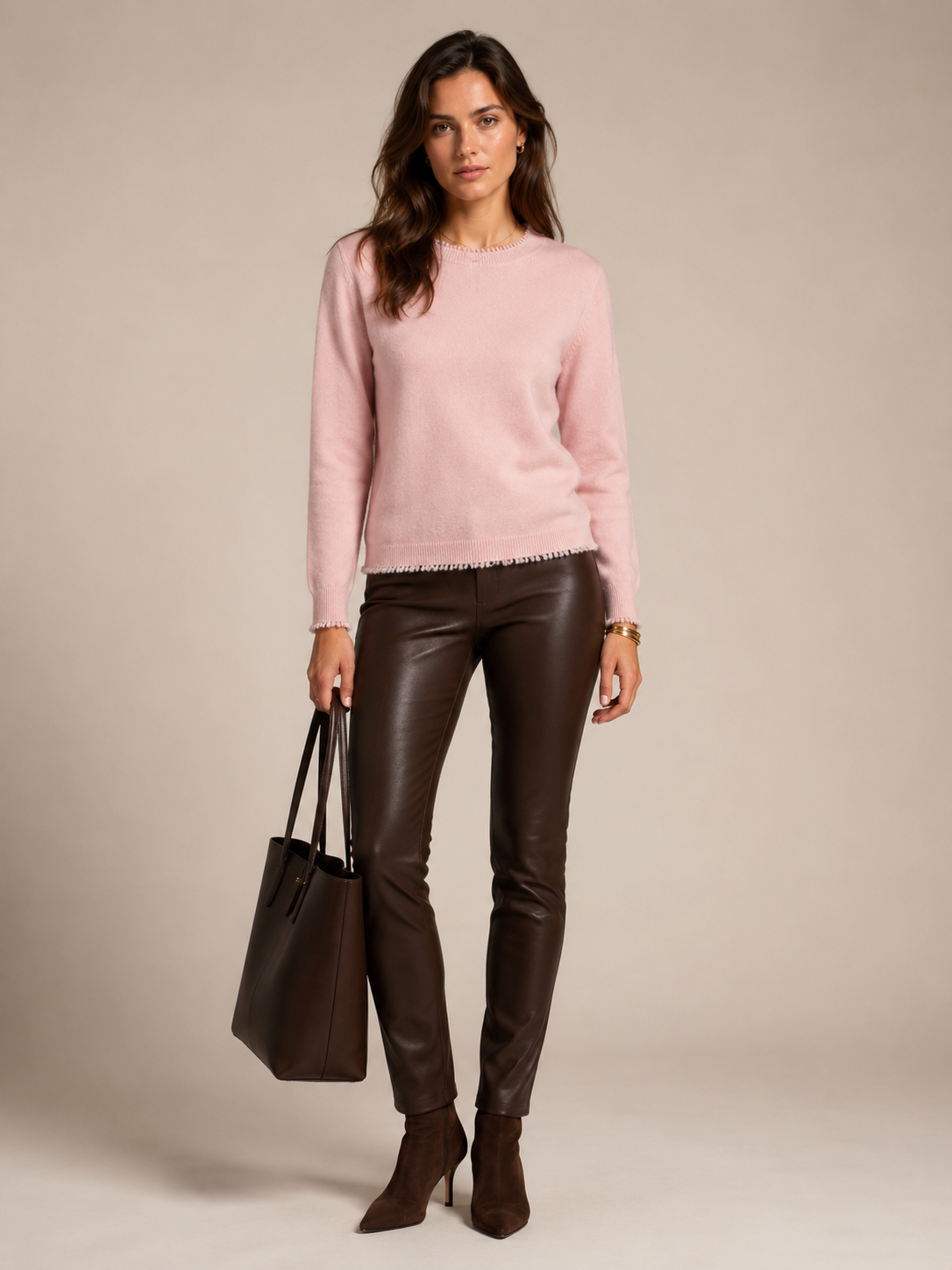 Kaschmir Signature Pullover Rosa