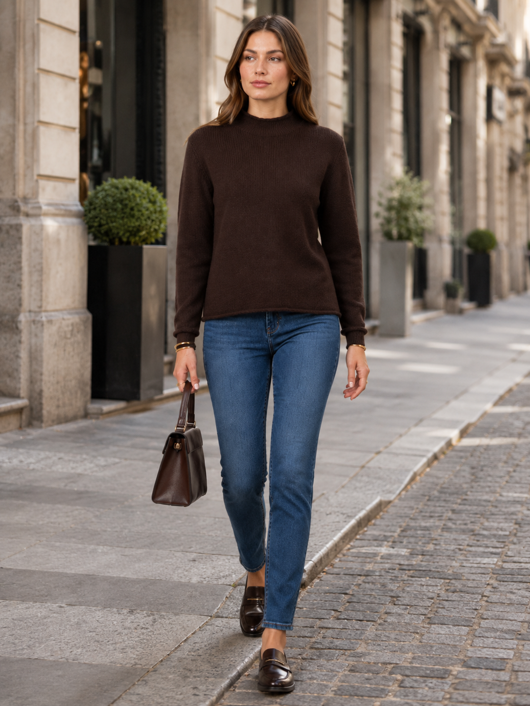 Kaschmir-Pullover Chocolate Brown