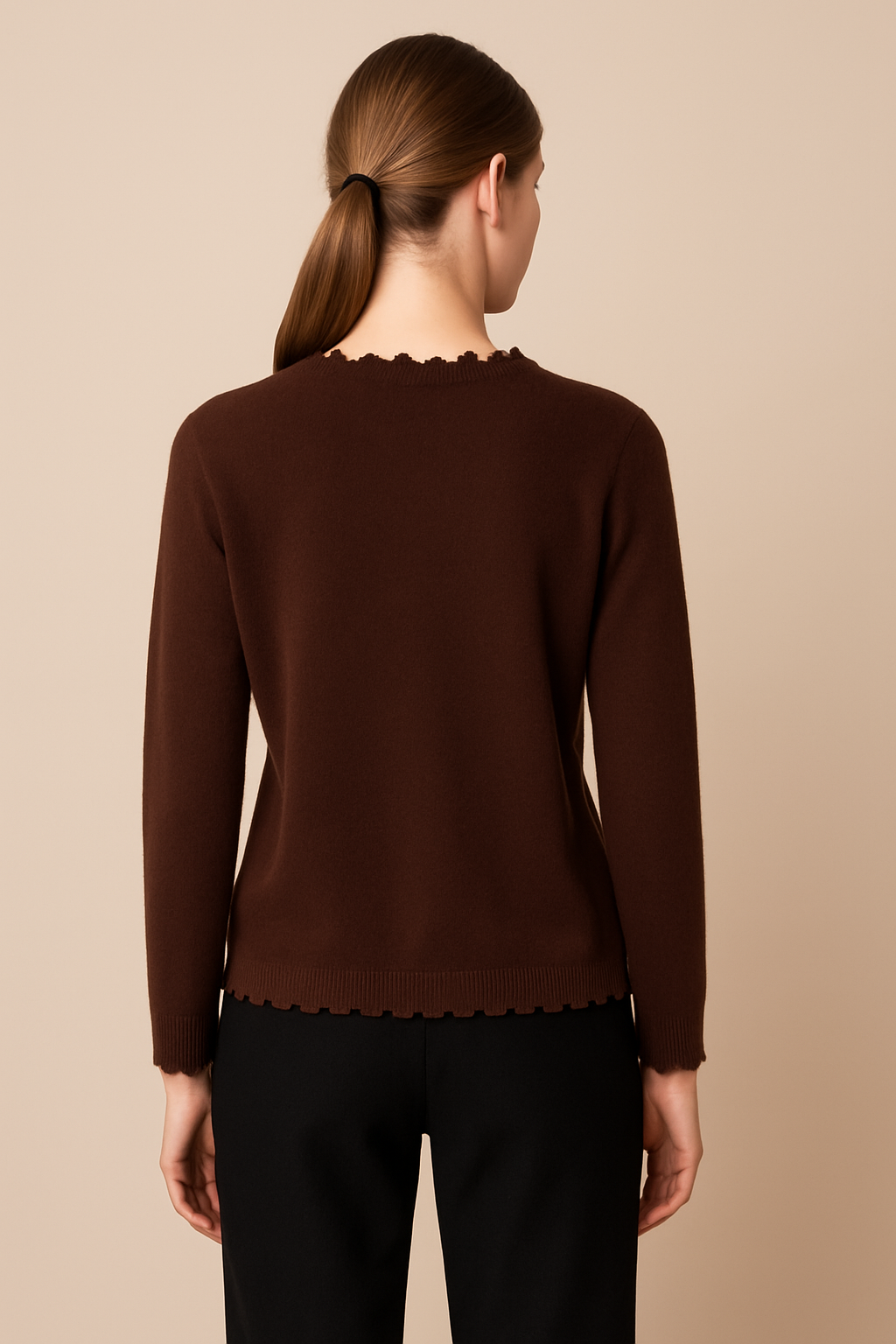 Kaschmir Pullover Dunkelbraun