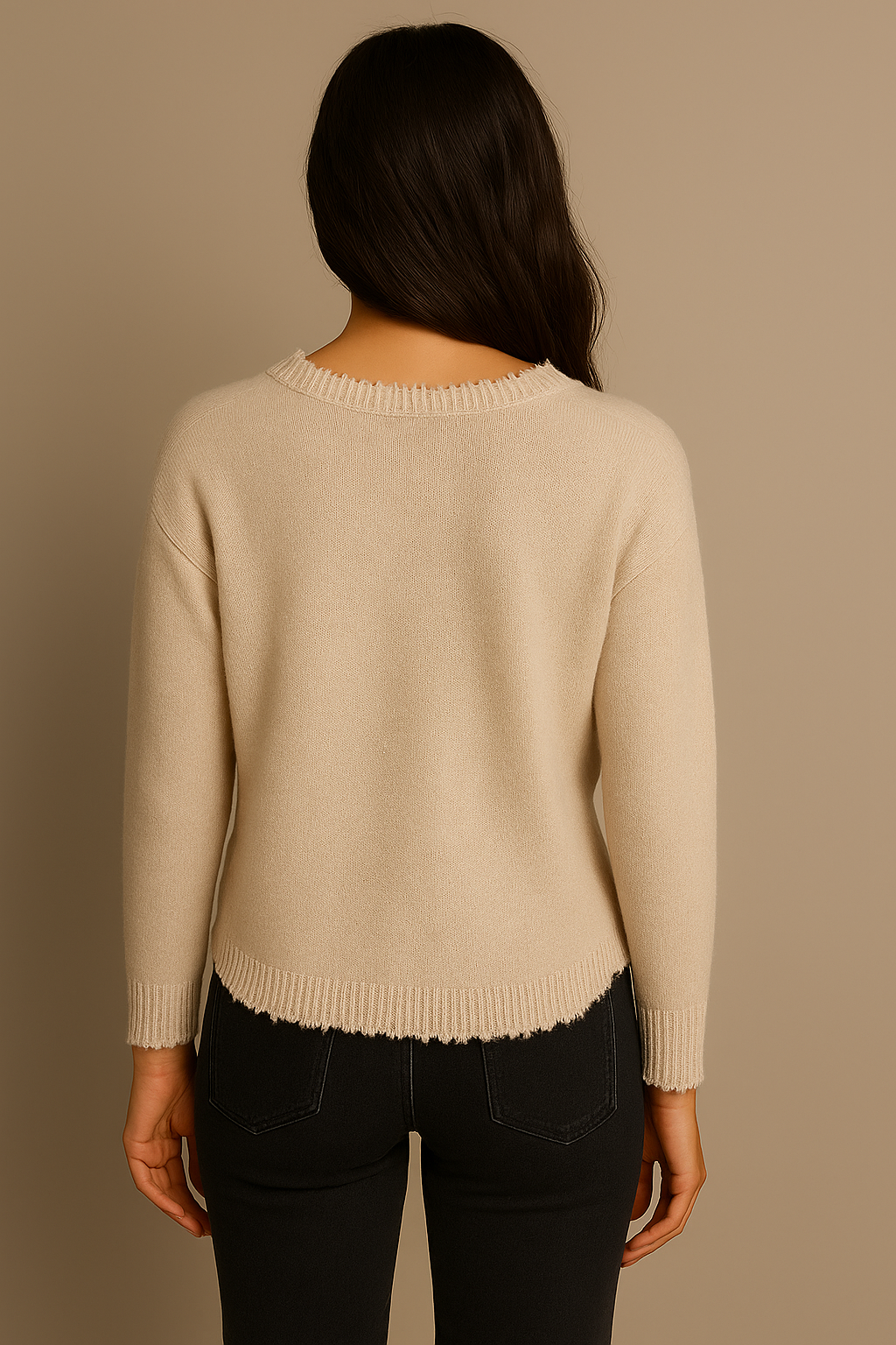 Kaschmir Pullover „Lurex“ Beige