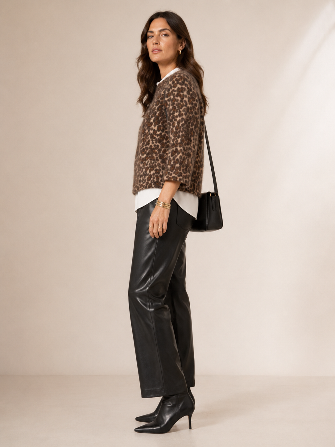Wilde Eleganz Statement-Pullover „Leoparden-Print“ Braun | Beige