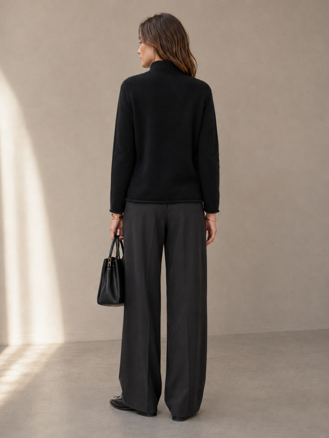 Kaschmir-Pullover Schwarz