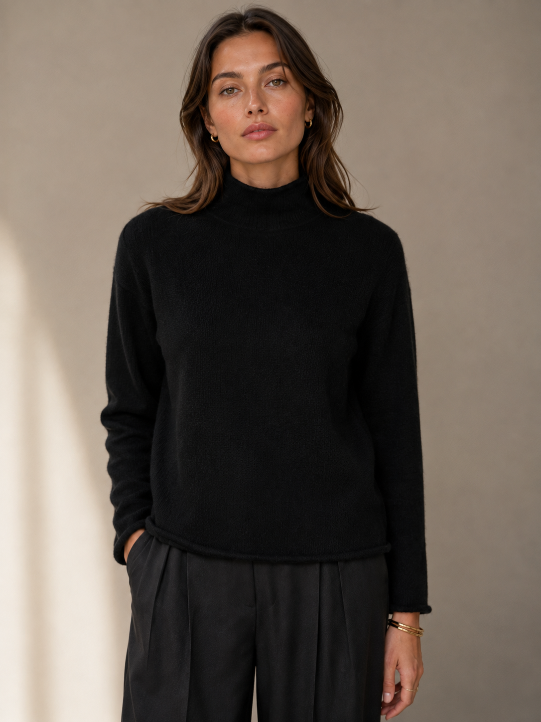 Kaschmir-Pullover Schwarz