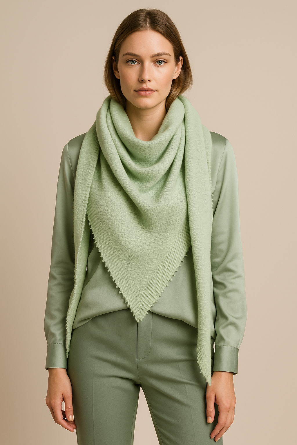 Kaschmir Dreieckstuch „Lurex“ Mint