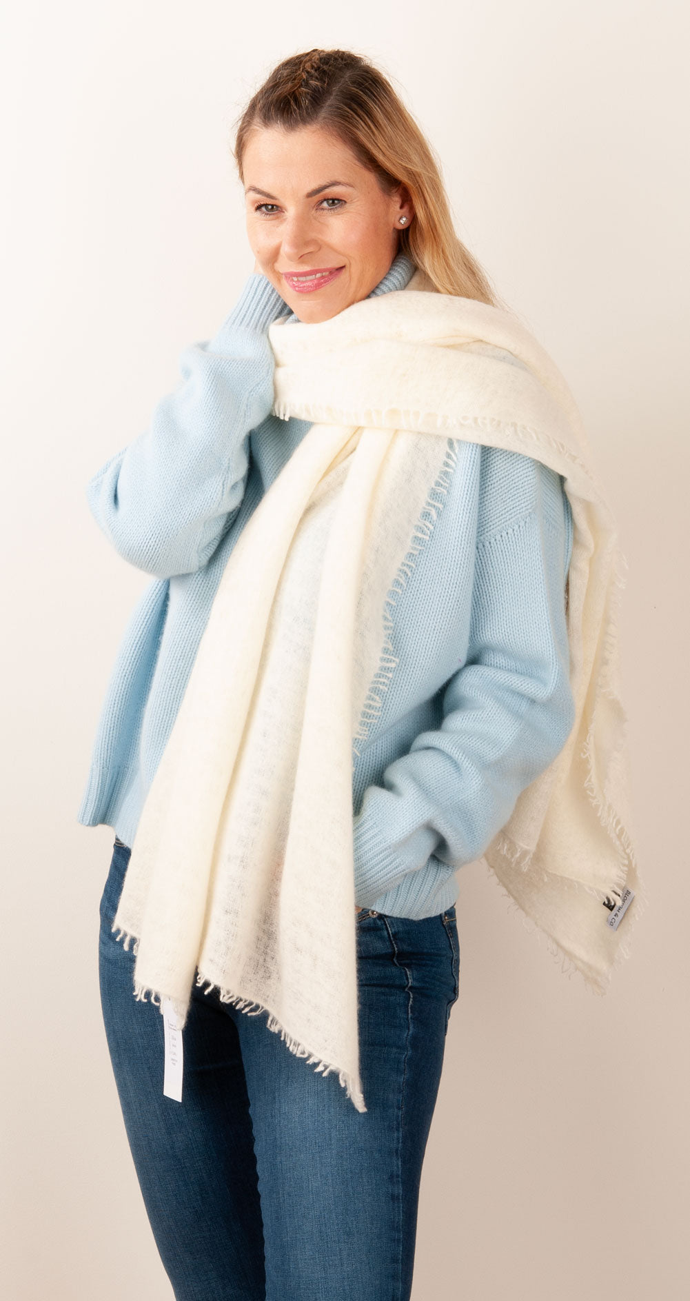 Kaschmir Schal Offwhite