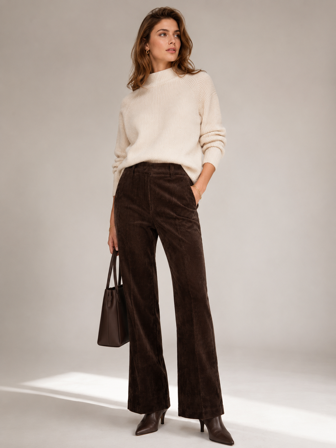 Cordhose „Amelie“ Kaffeebraun