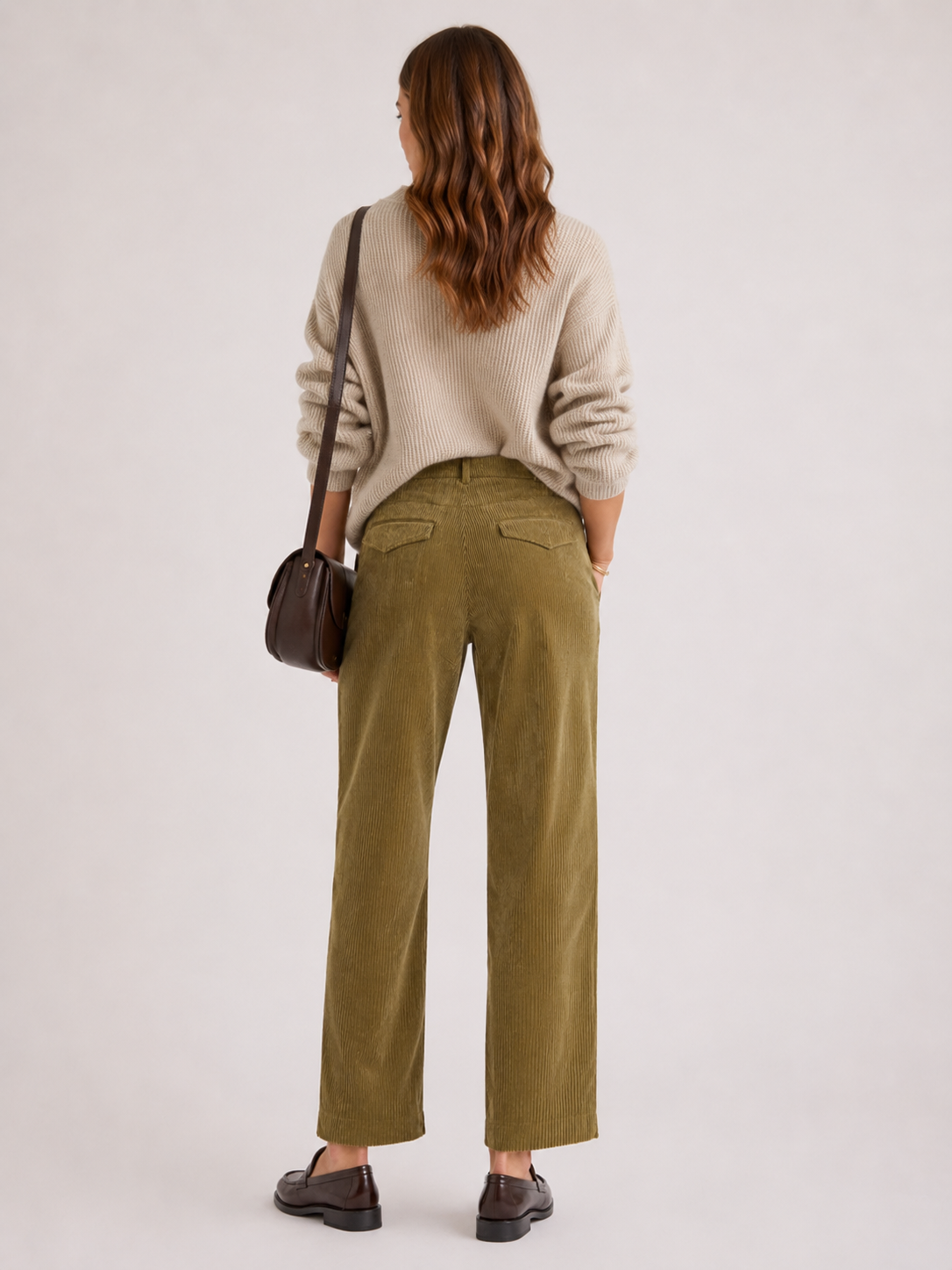 Cordhose „Ortensia“ Helles Olivgrün
