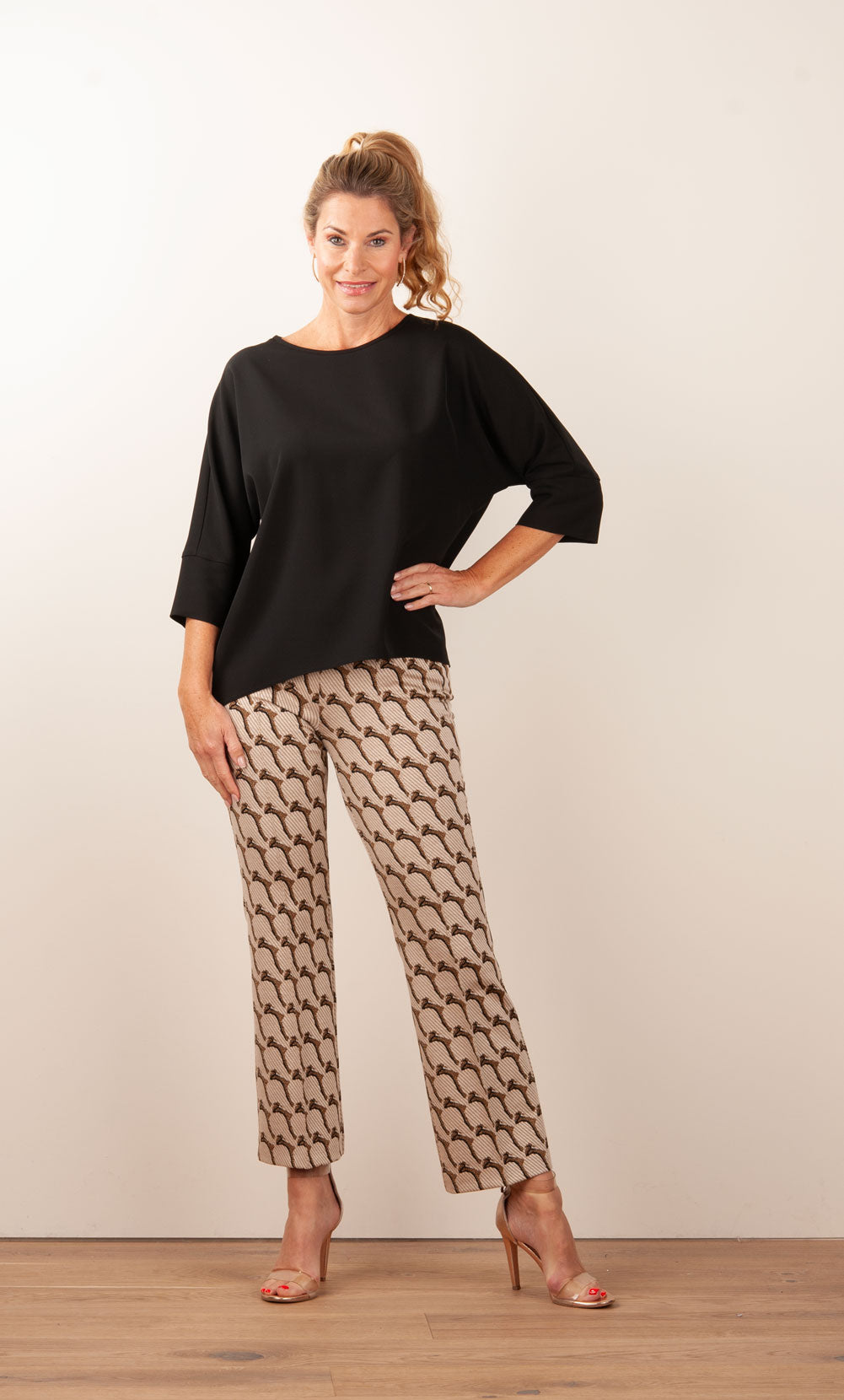 Hose „Faith“ Beige | Gold | Schwarz