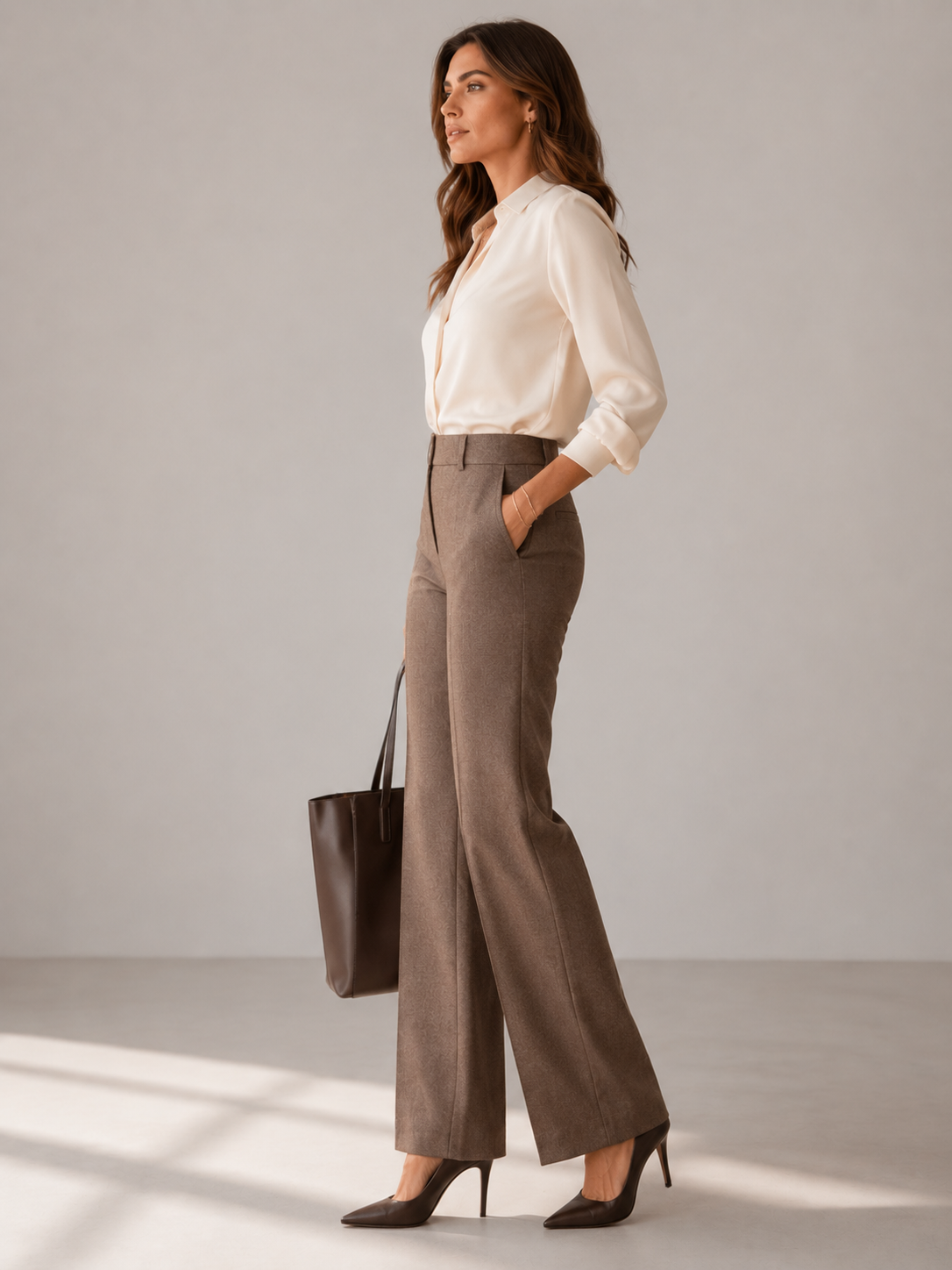 Business-Hose „Amelie“ Melange Fungi