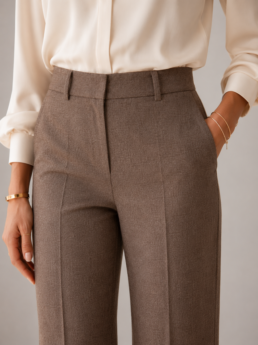 Business-Hose „Amelie“ Melange Fungi