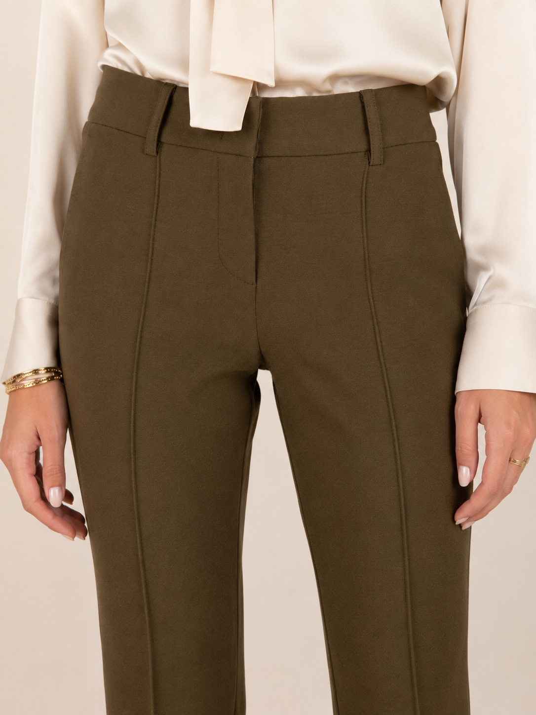 Stilvolle Hose „Farah“ Olivgrün / Khaki