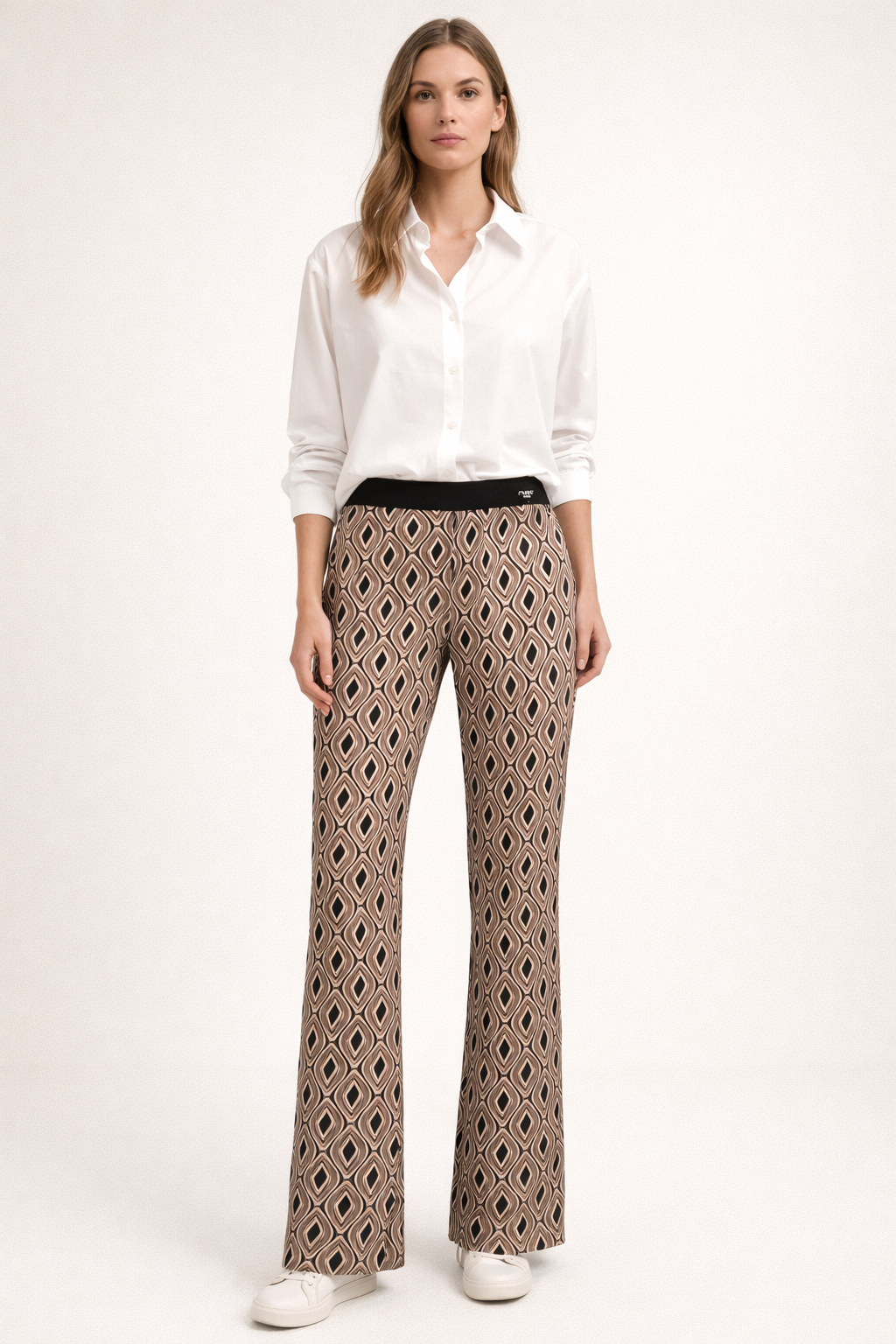 Hose „Flower“ Braun | Schwarz