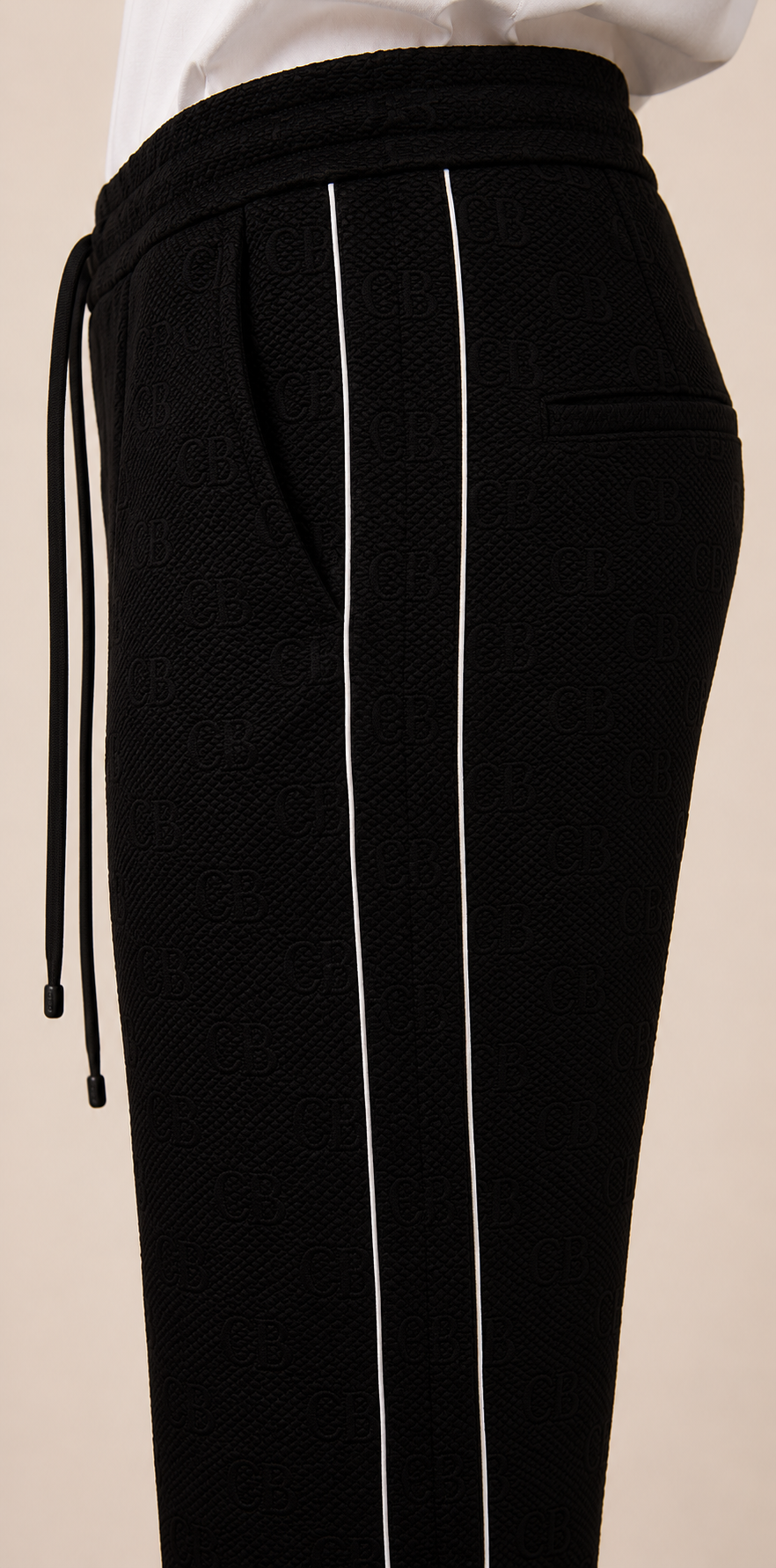 Jogpants Hose „Ava Double Jogg“ Schwarz | Weiß