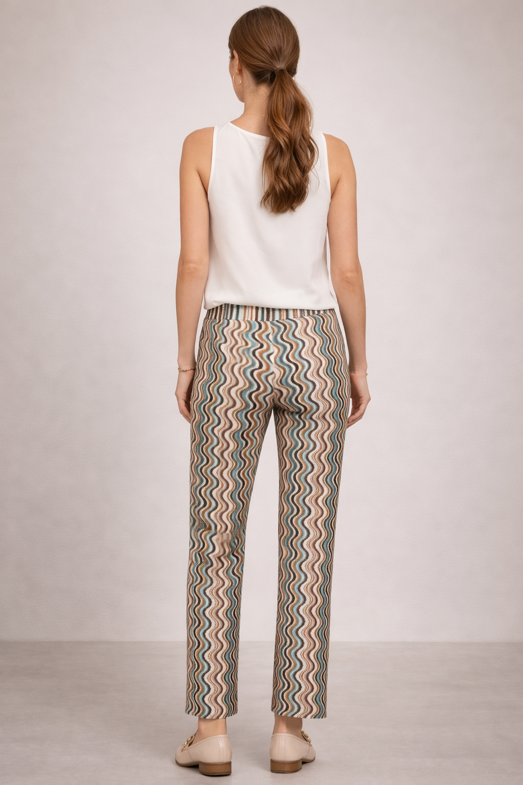 Hose „Faith“ Braun | Türkis | Naturtöne