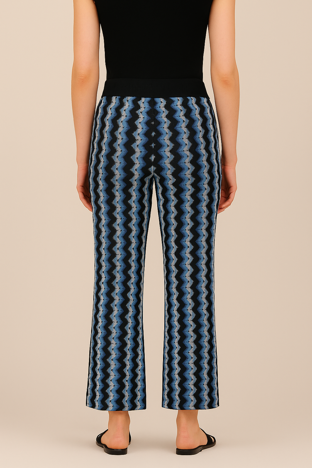Hose „Faith ZickZack“ Blau | Schwarz