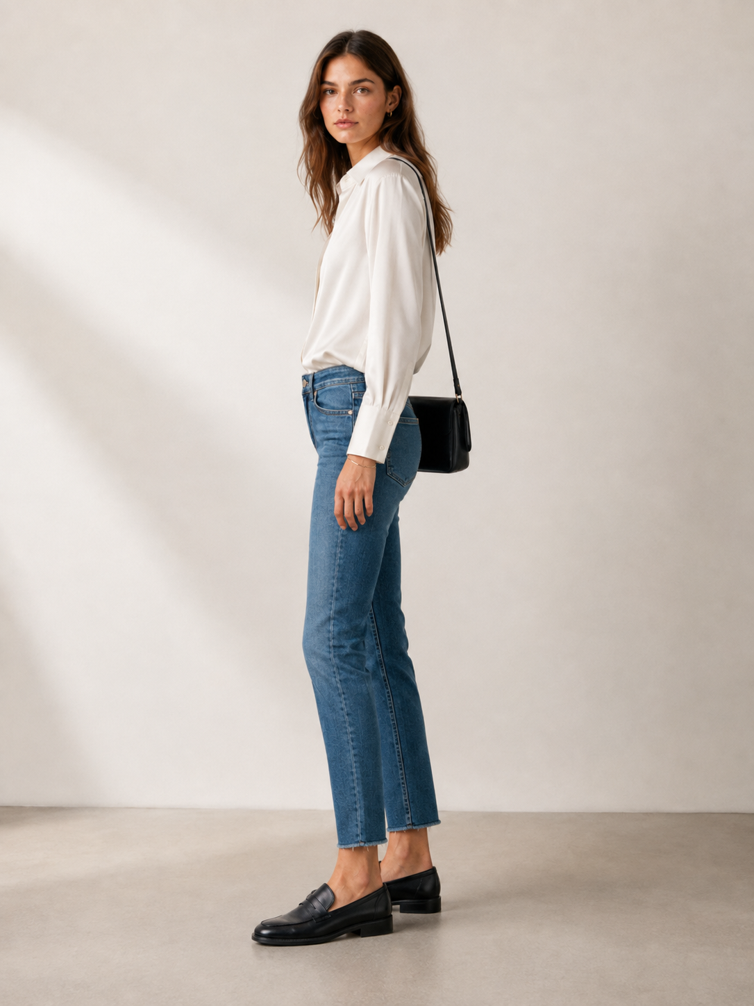 Jeans „Piper Cropped“ Blue Washed