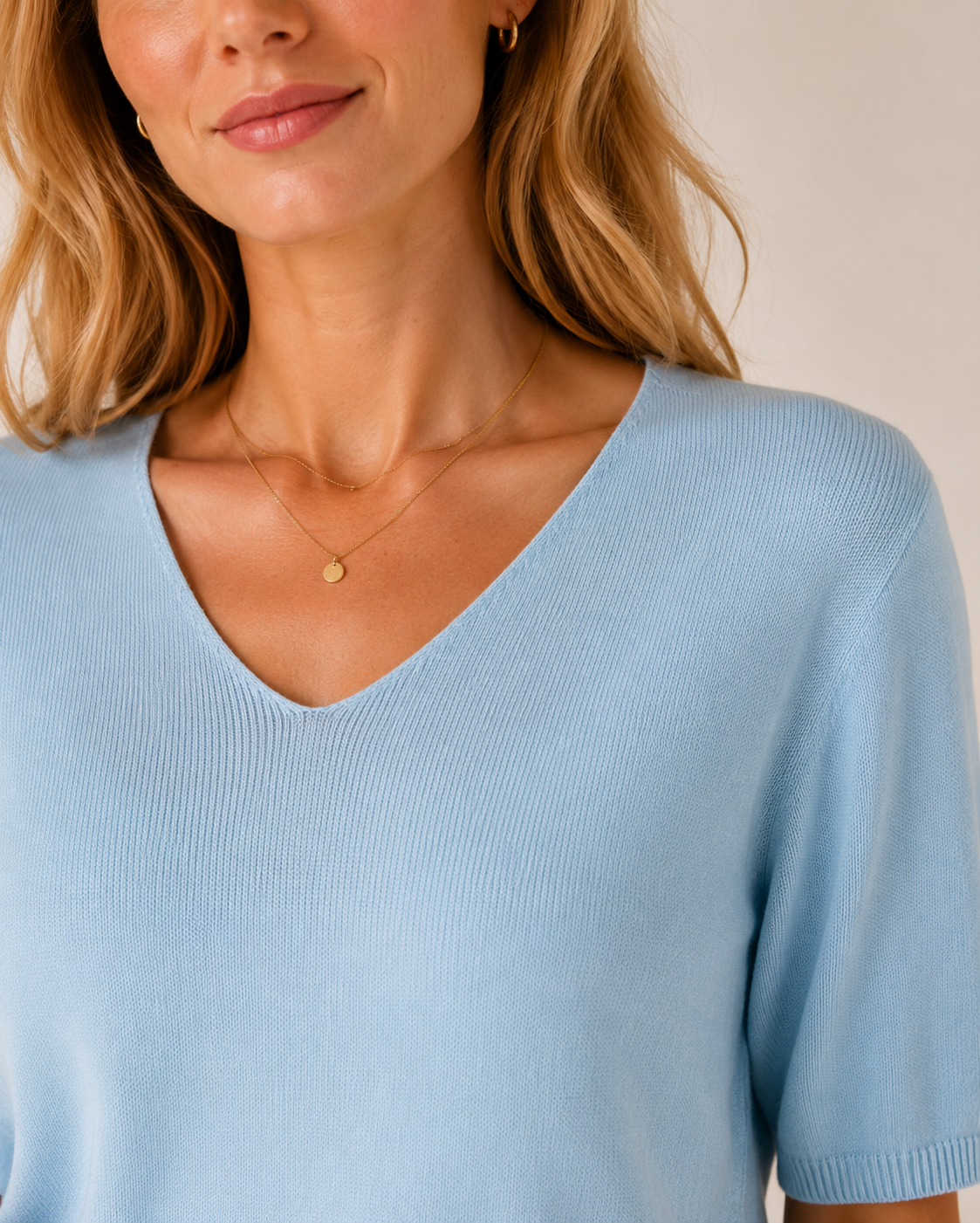 Strickpullover Hellblau