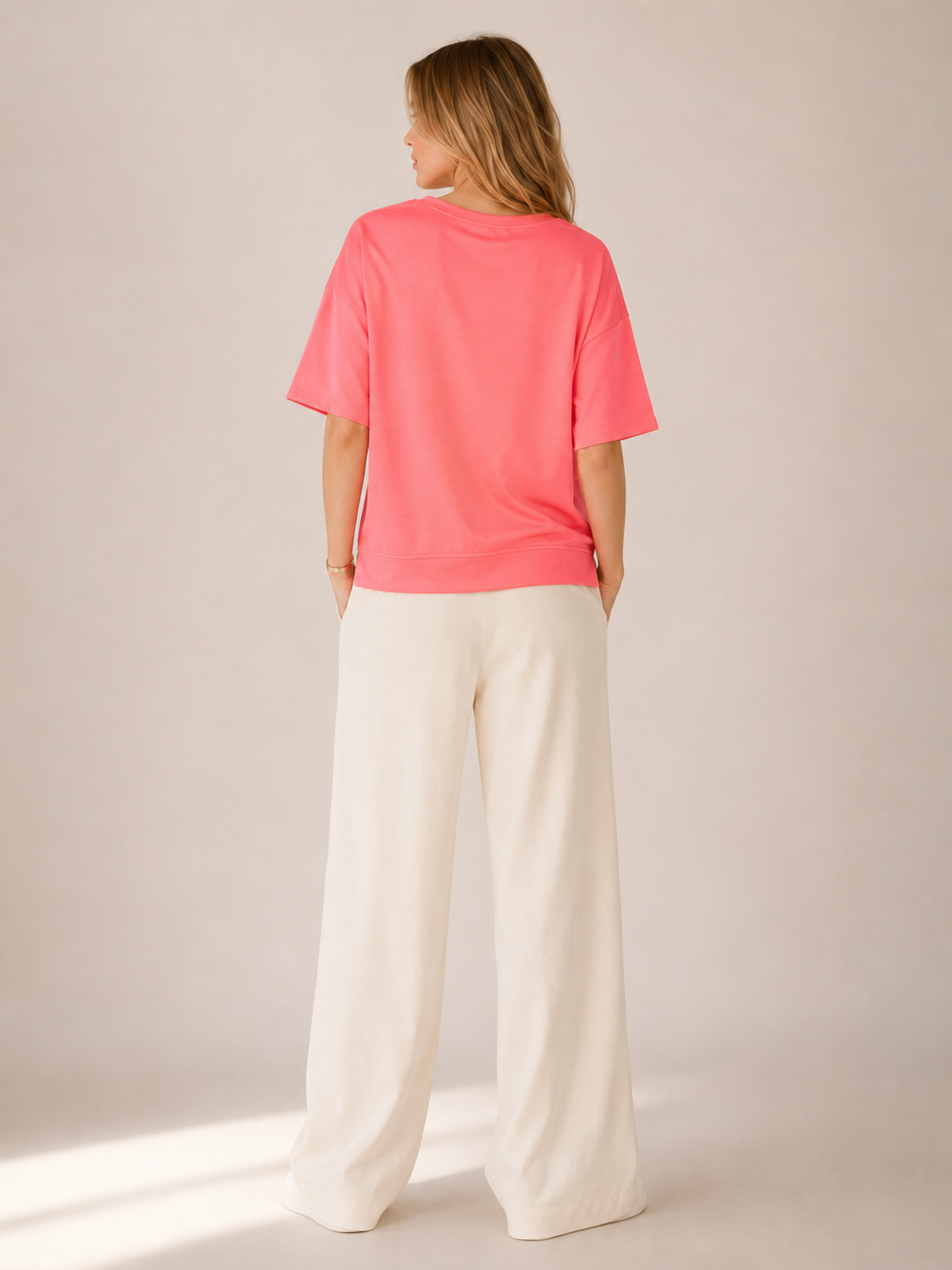 Statement-Sweatshirt Neonpink