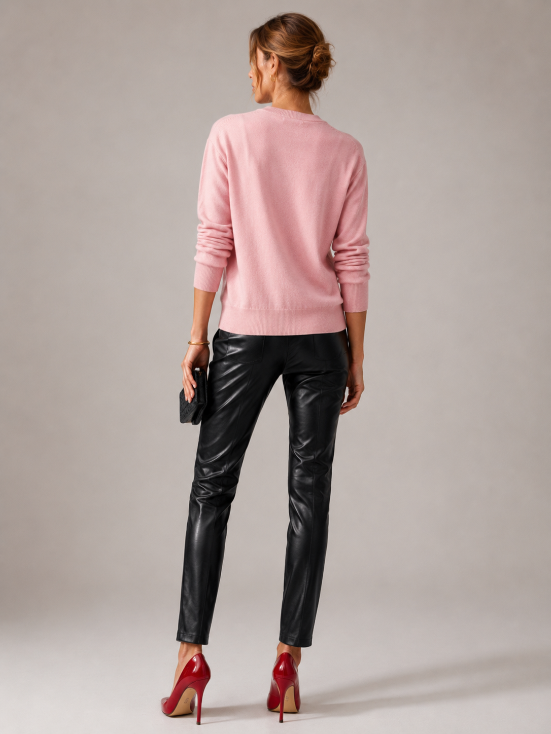 Statement-Kaschmirpullover „Pop-Art“ Rosa