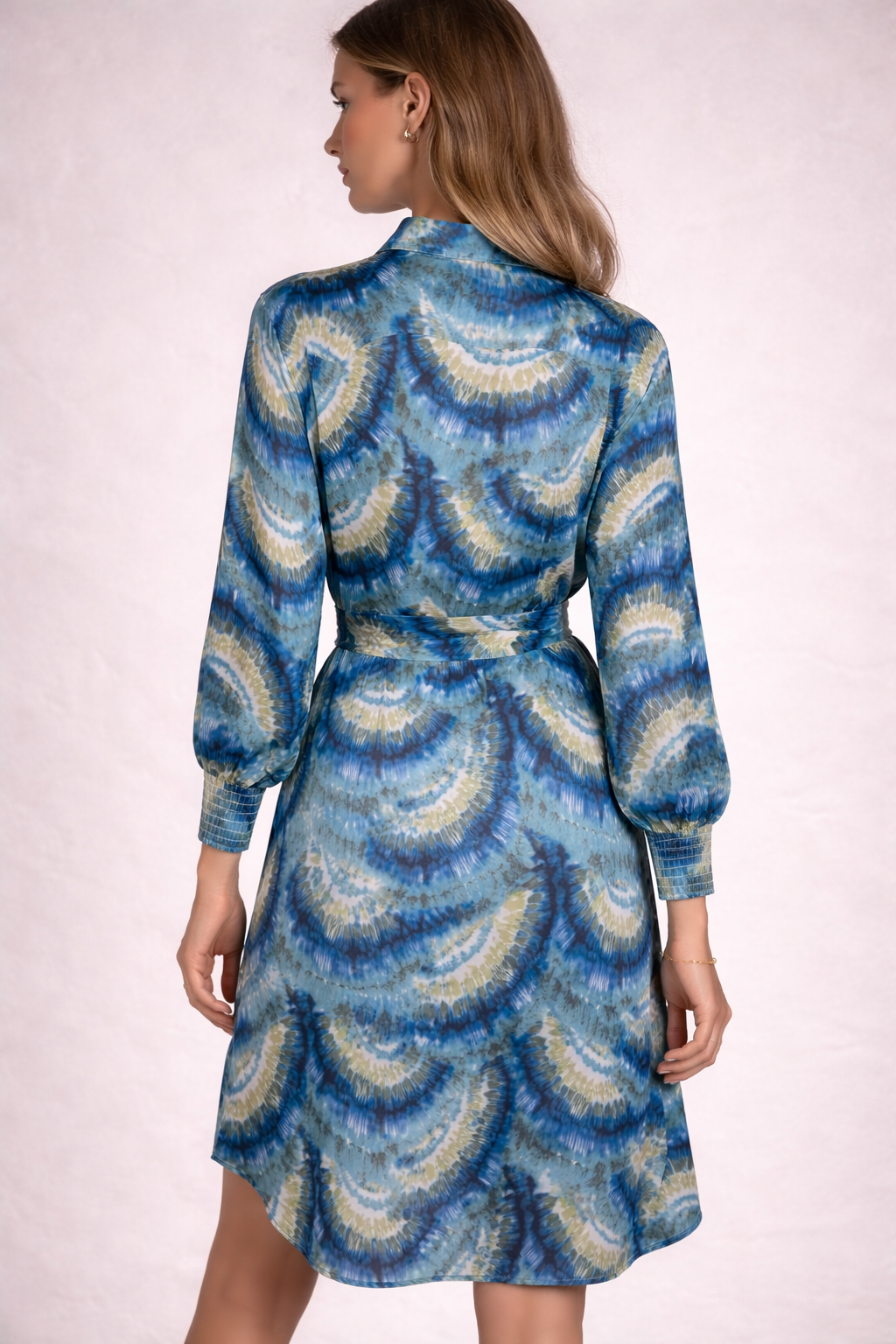 Hemdblusenkleid Ozeanblau | Türkis | Limonengrün