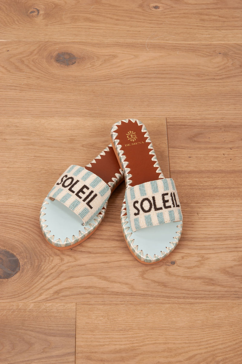 Sandale Hellblau | Weiß