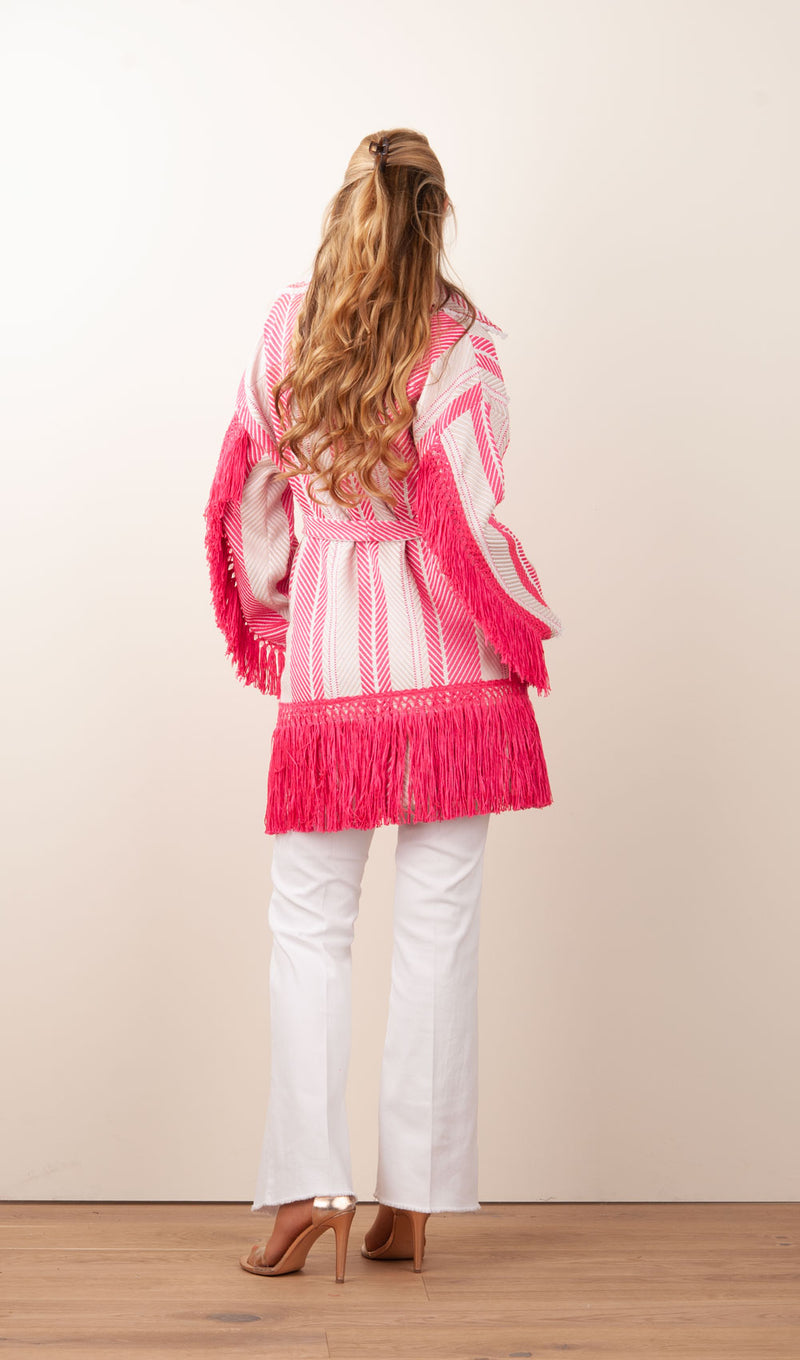 Mantel „Avorio“ Weiß | Pink | Gold