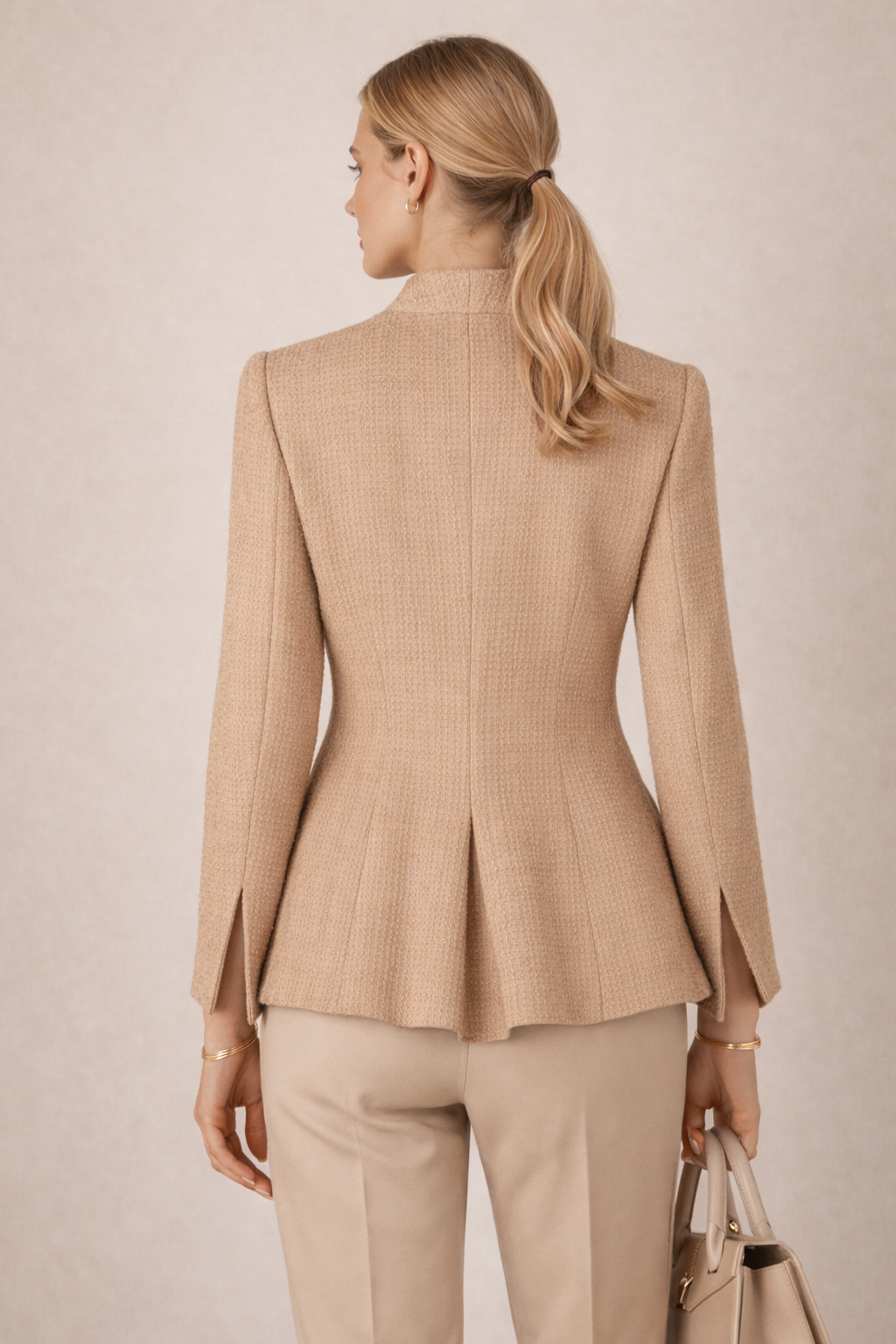 Struktur-Blazer Sand-Beige