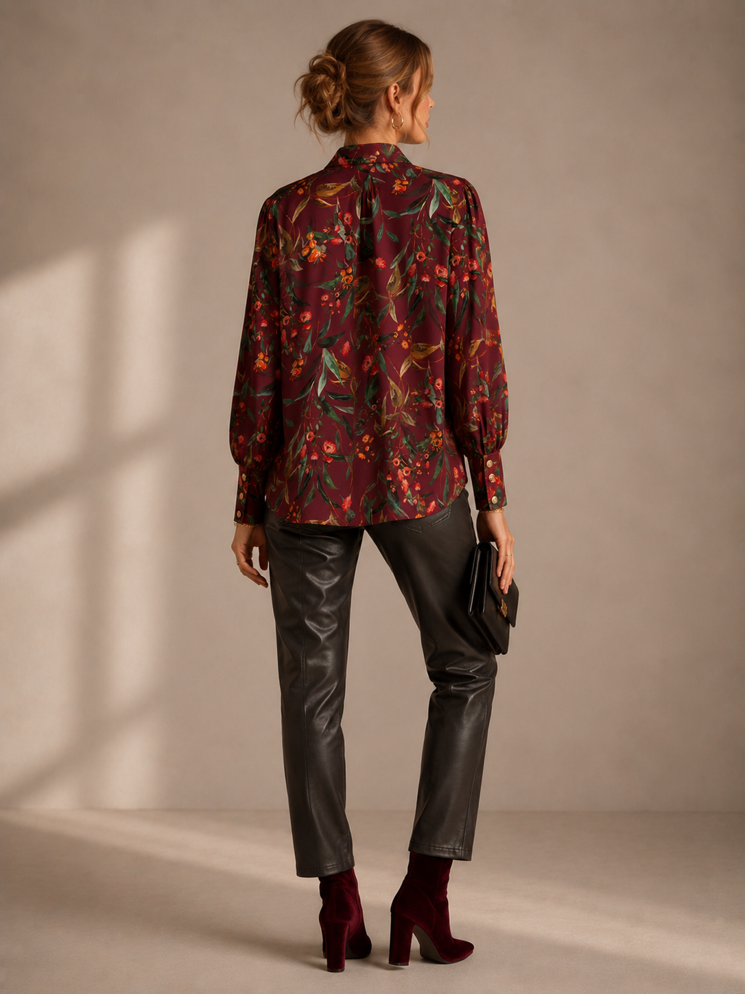 Seidenbluse „Floral“ Barolo | Multicolor