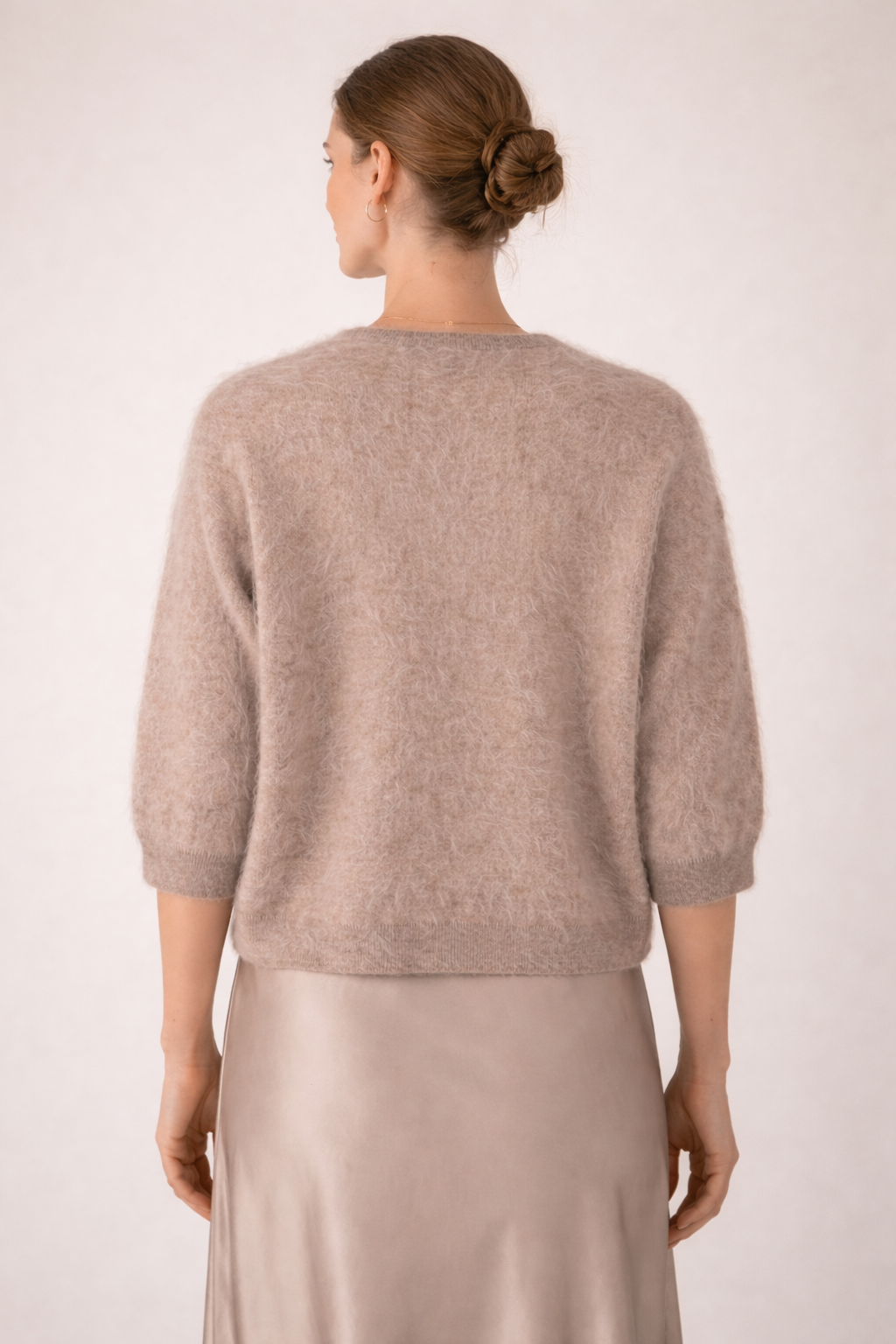 Kaschmir Strickjacke „Fell“ Taupe