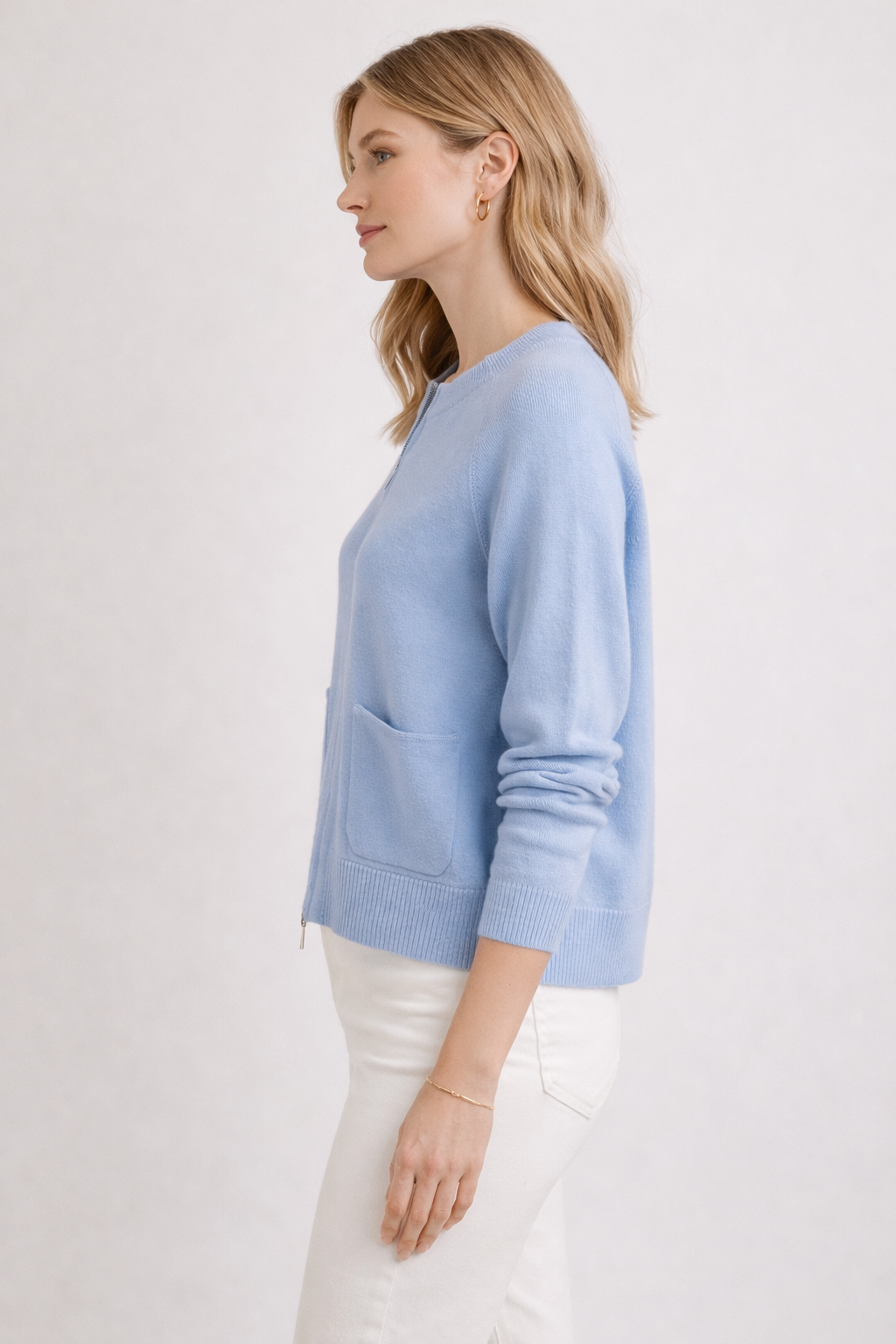 Strickjacke Hellblau