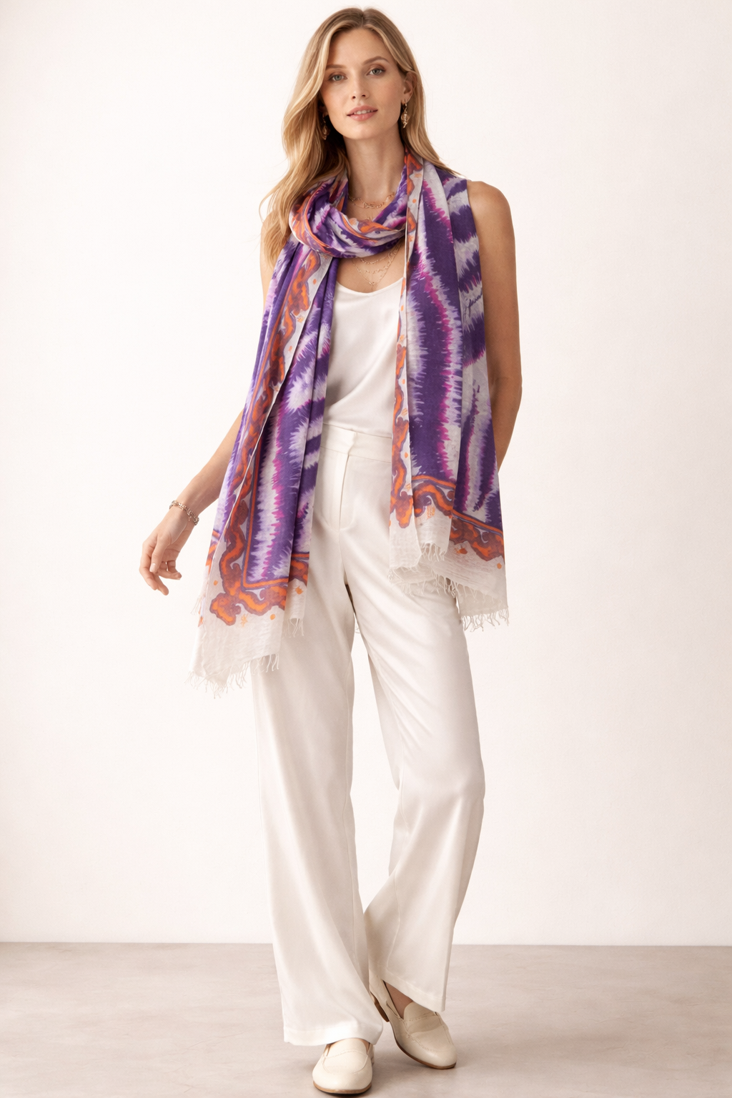 Schal Lila | Beere | Multicolor