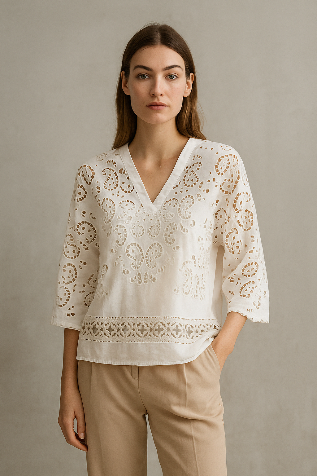 Blusenshirt Weiß | Creme