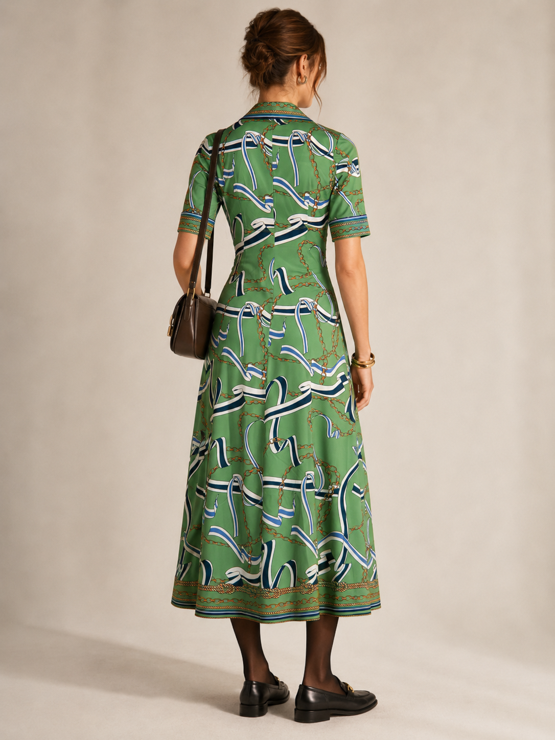 Statement-Kleid „Ketten & Seile“ Grün | Multicolor