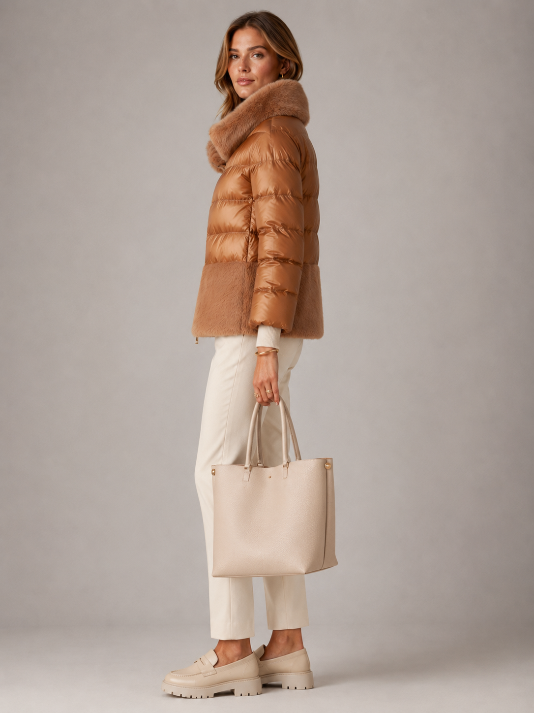 Daunenjacke Camel