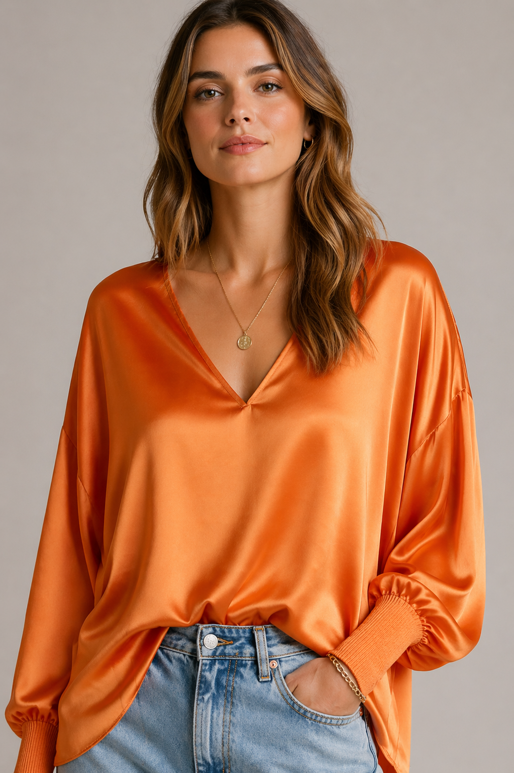 Seidenbluse „EVY“ Carrot