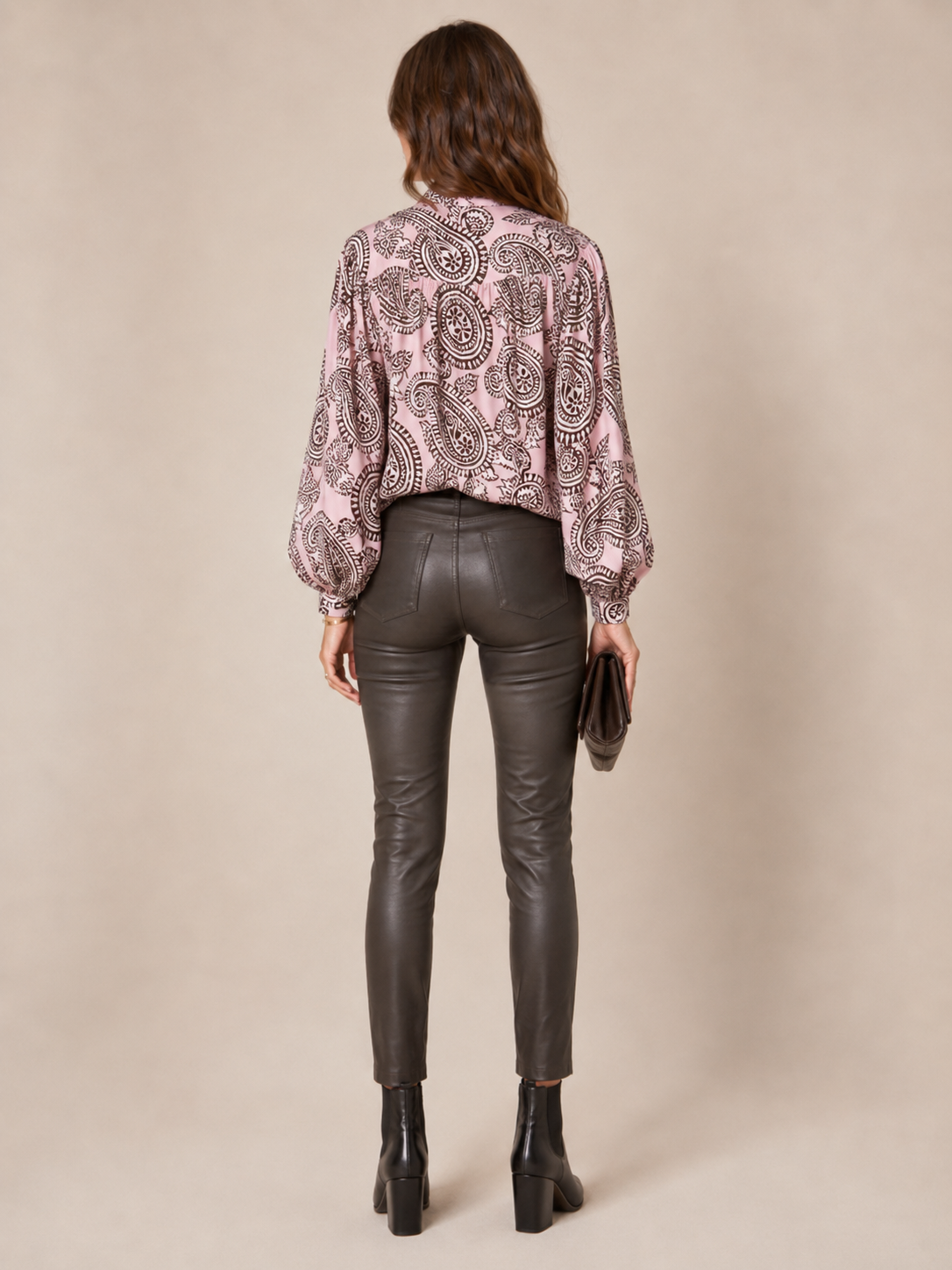 Seidenbluse „Paisley“ Rosa | Barolo | Weiß